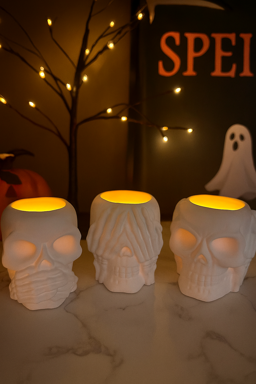 Eco-Resin Skull Jar Planters – Spooky Chic Décor