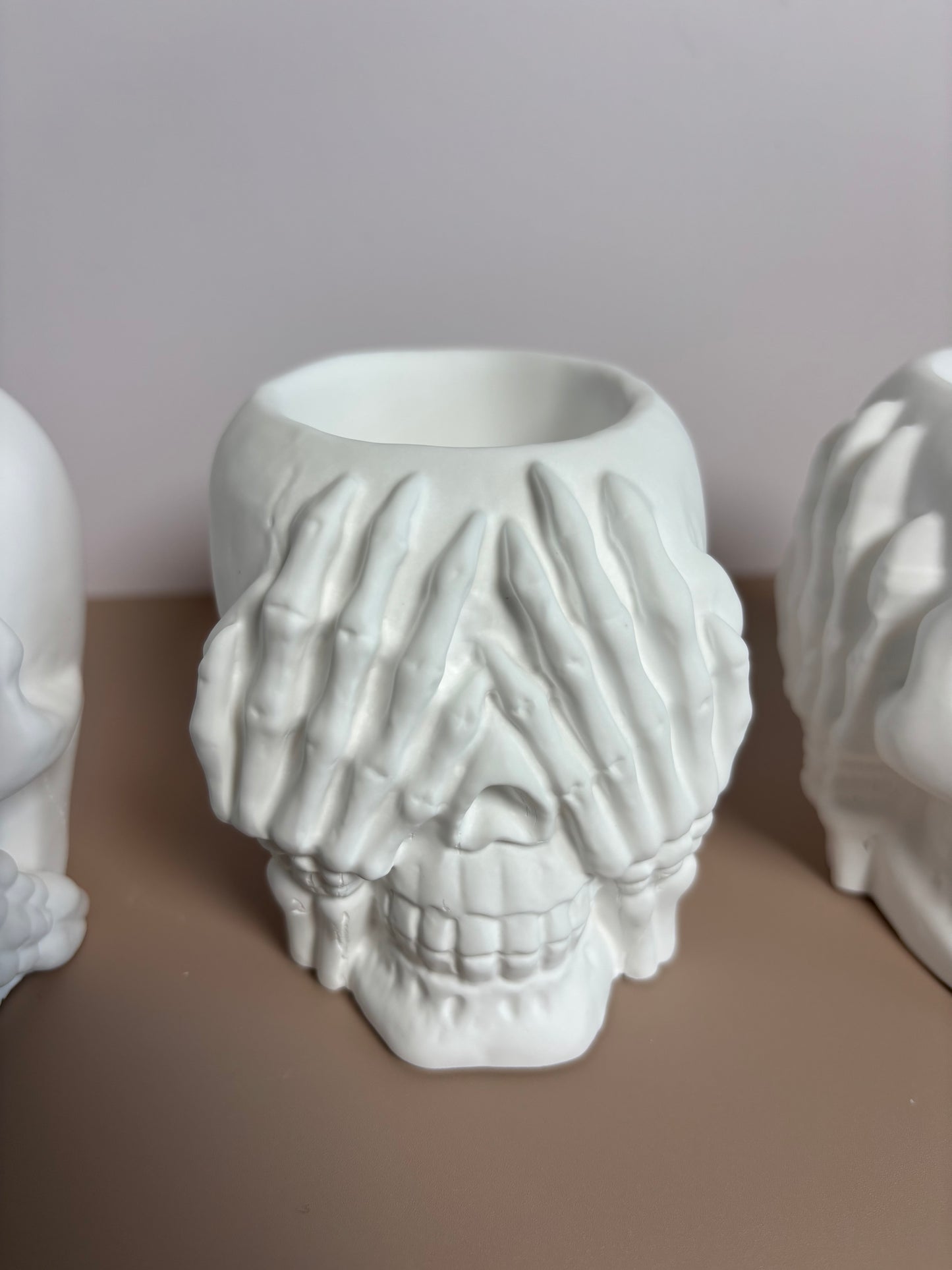 Eco-Resin Skull Jar Planters – Spooky Chic Décor