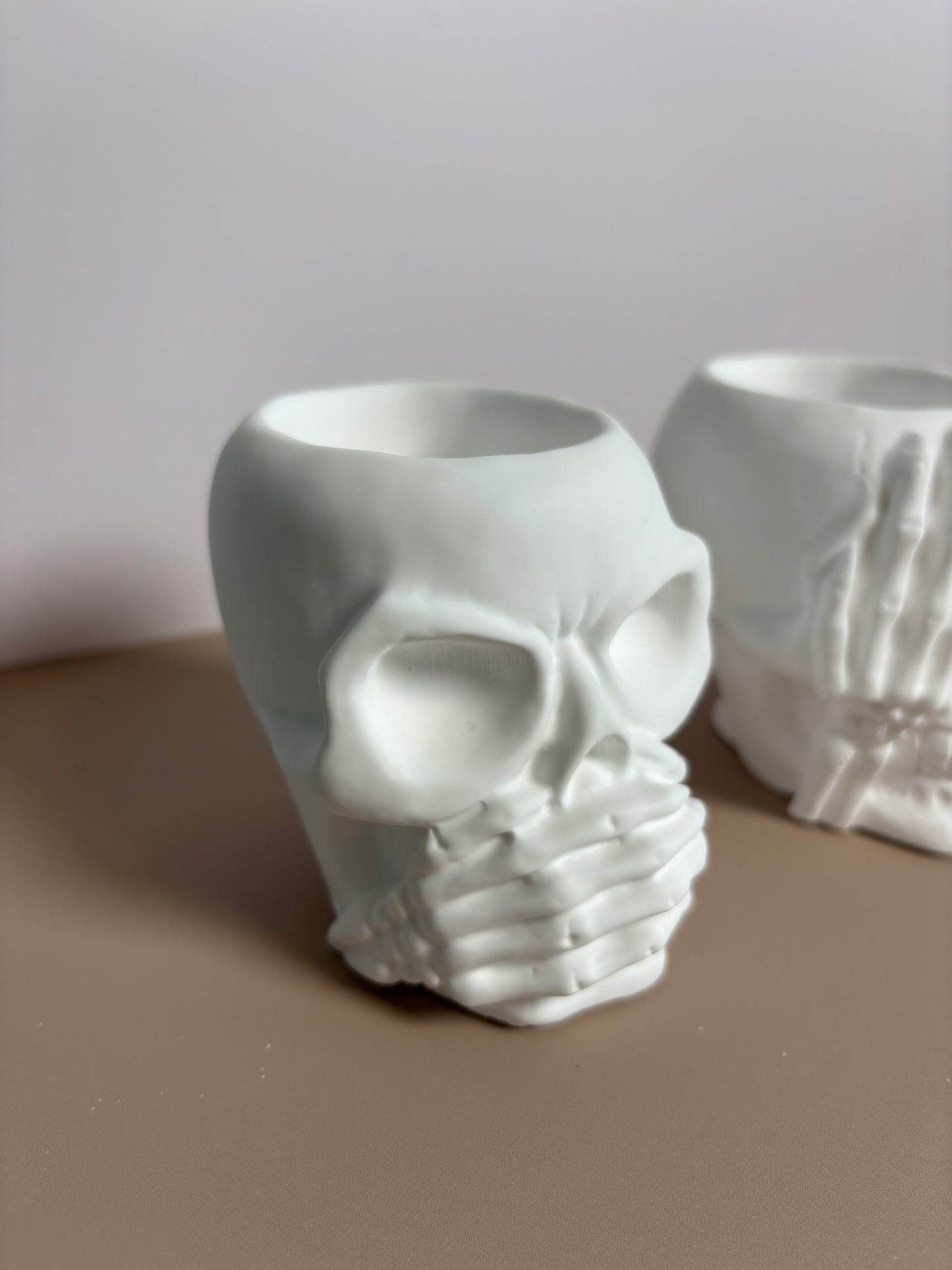 Eco-Resin Skull Jar Planters – Spooky Chic Décor