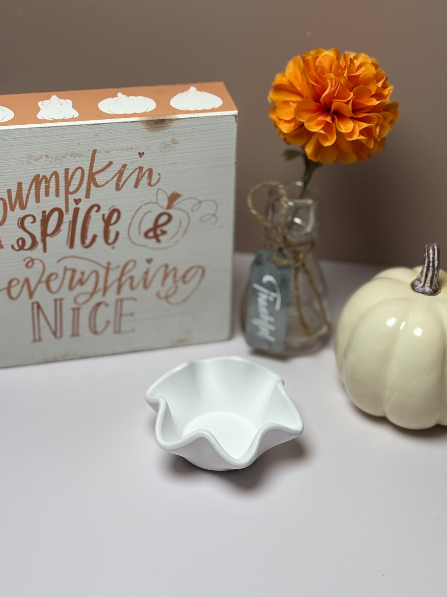 Wavy Edge Eco-Resin Tealight & Trinket Jar