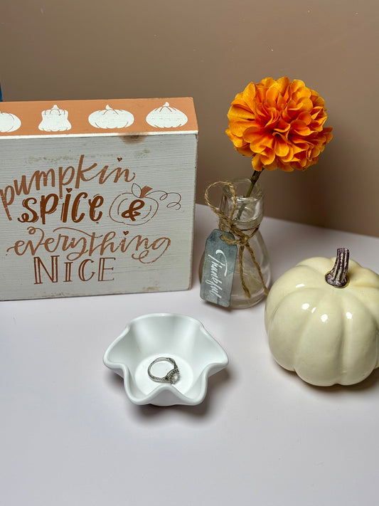 Wavy Edge Eco-Resin Tealight & Trinket Jar