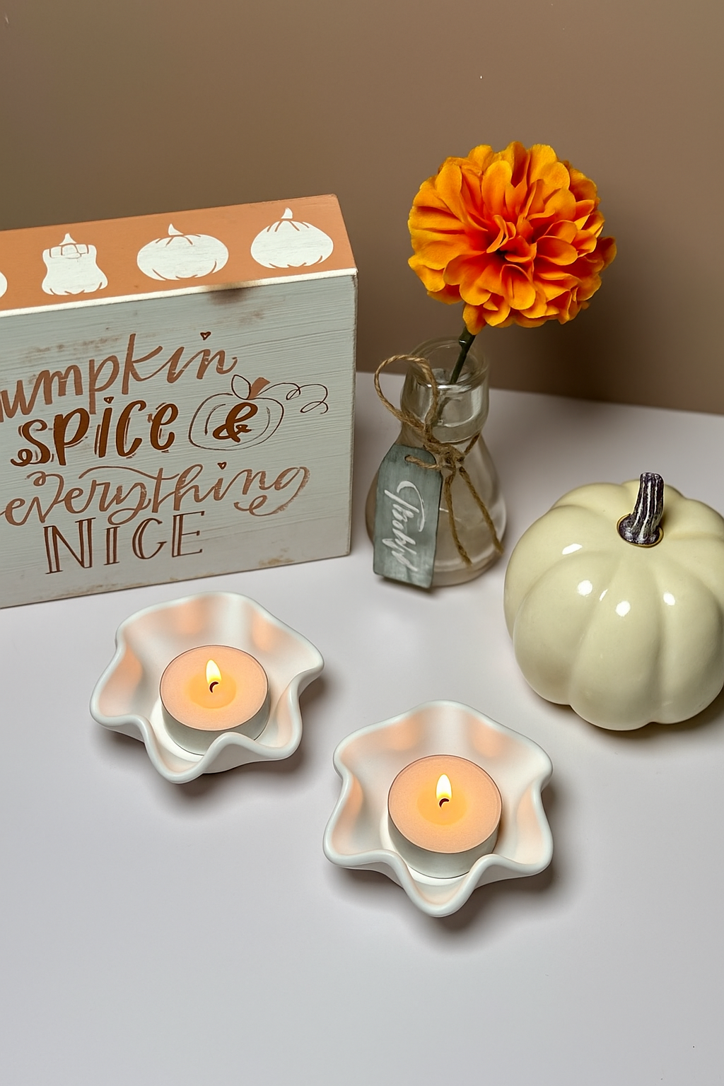 Wavy Edge Eco-Resin Tealight & Trinket Jar