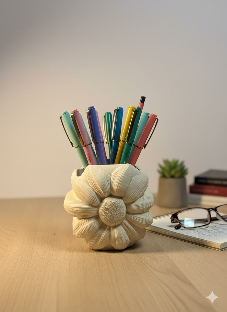 Bloom Desk Organizer – Sunflower Pen & Pencil Holder