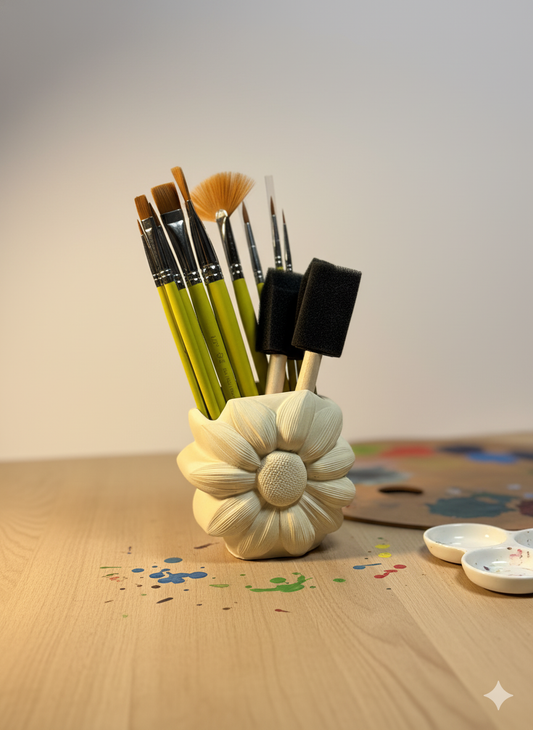 Bloom Desk Organizer – Sunflower Pen & Pencil Holder